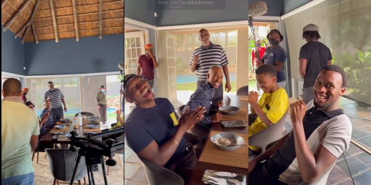 Watch: Connie Ferguson had some fun with Brutus' sons in a behind the scenes video