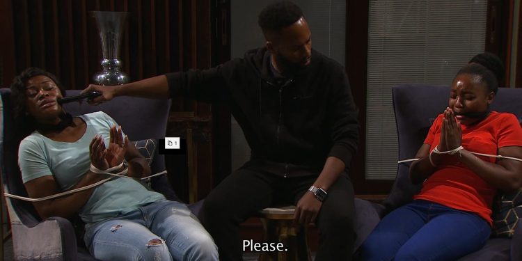 Tshireletso on a Muvhango scene.