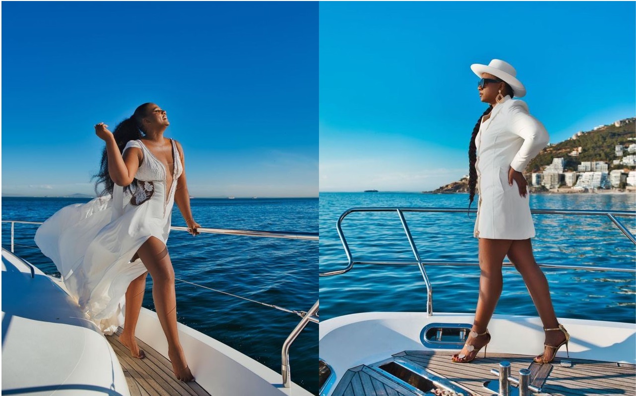 Pearl Thusi impressed as Shauwn Mkhize shops for yachts in Miami