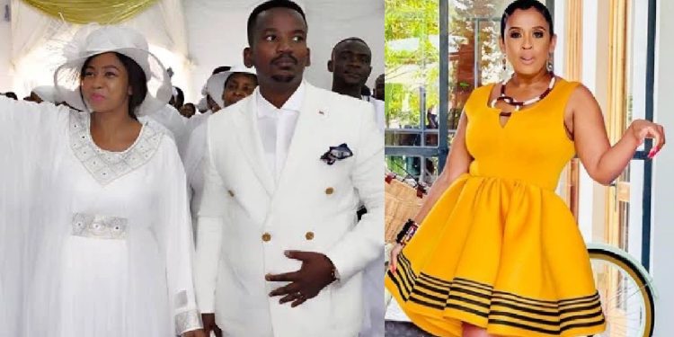 The late Sfiso Ncwane with Ayanda and Nonku Williams - Sourc: Twitter@viraltrends