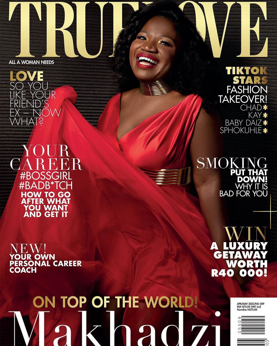 Makhadzi celebrates being on the True Love Magazine cover