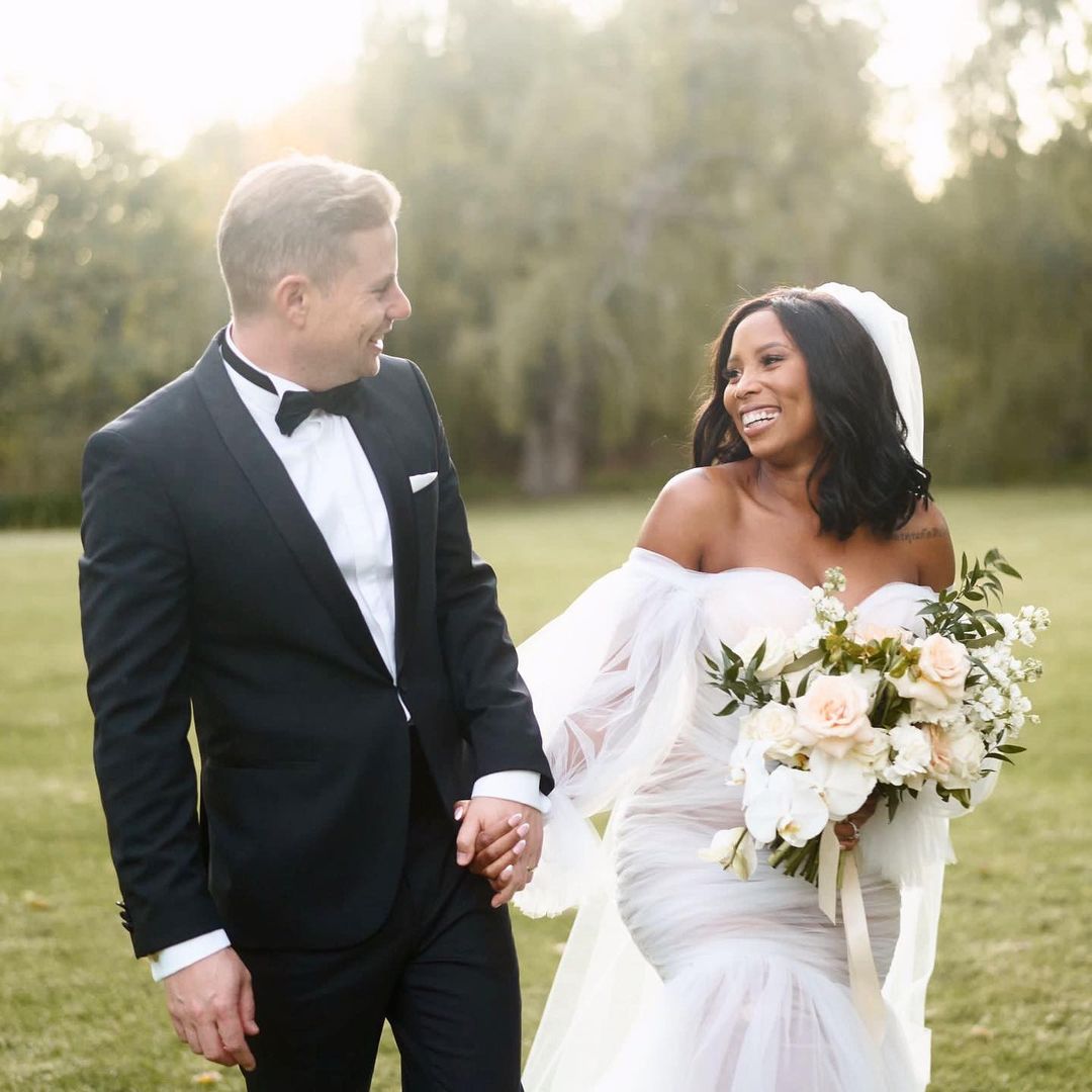 Denise Zimba during her white wedding