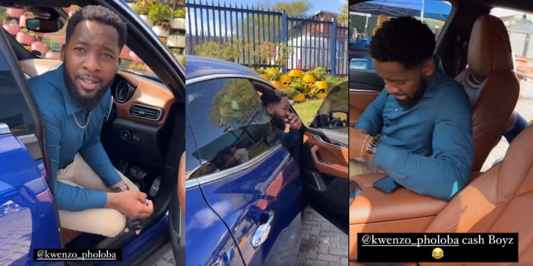 Watch: The Wife actor ‘Qhawe’ Kwenzo Ngcobo shows off his Maserati while Bonko Khoza sings praises