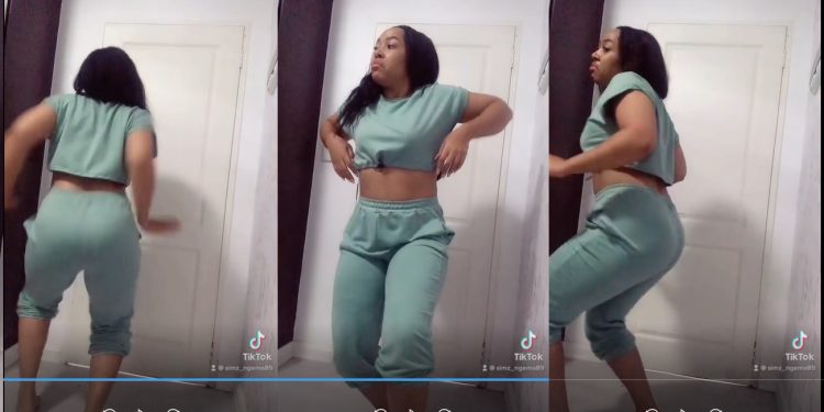Simz Ngema performing the One Legge Challenge
