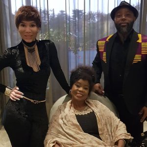 Thembi Mtshali-Jones with Imbewu cast