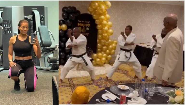 He is a Sensei: Watch as 86 year old Connie Ferguson’s father leads the Karate display moves on his birthday