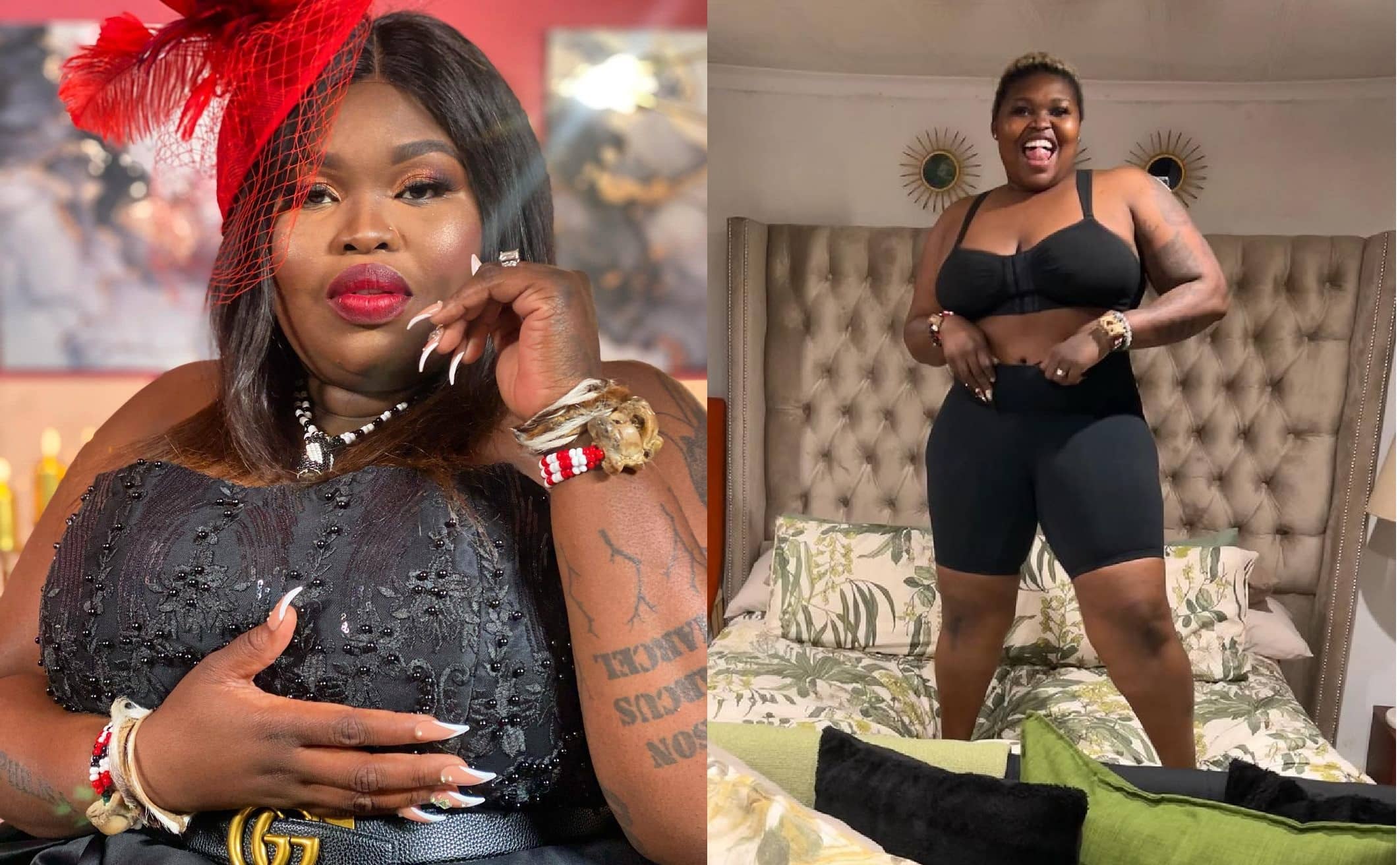 Before And After Pics Gogo Maweni Slims Down After Surgery Shows Off 