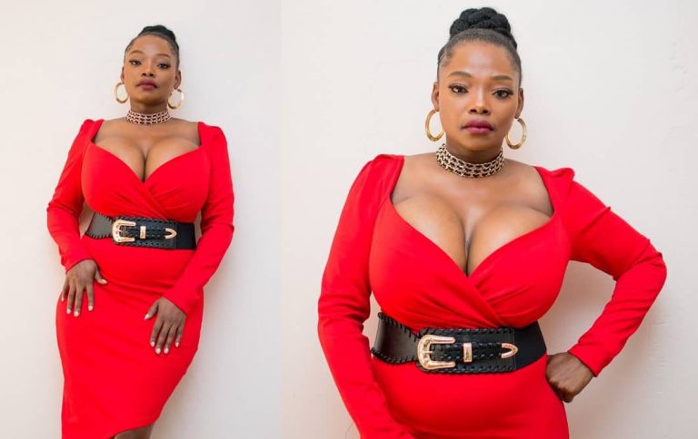 In Pictures: Uzalo actress Nosipho ‘Nompilo Maphumulo’s red dress revealing cleavage breaks the internet