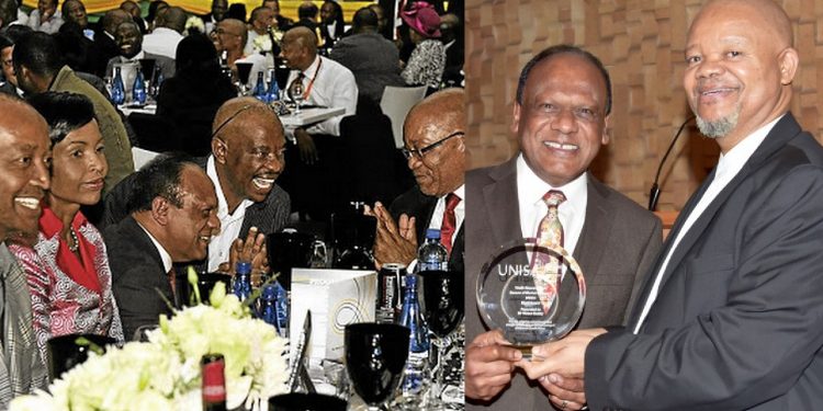 Durban based business mogul Vivian Reddy with Patrice Mostepe and President Jacob Zuma- Source: Instagram