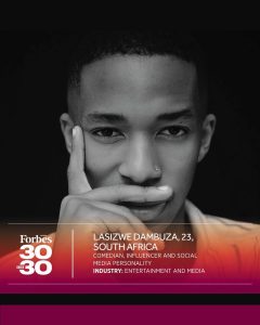 Lasizwe Dambuza makes Forbes 30 under 30