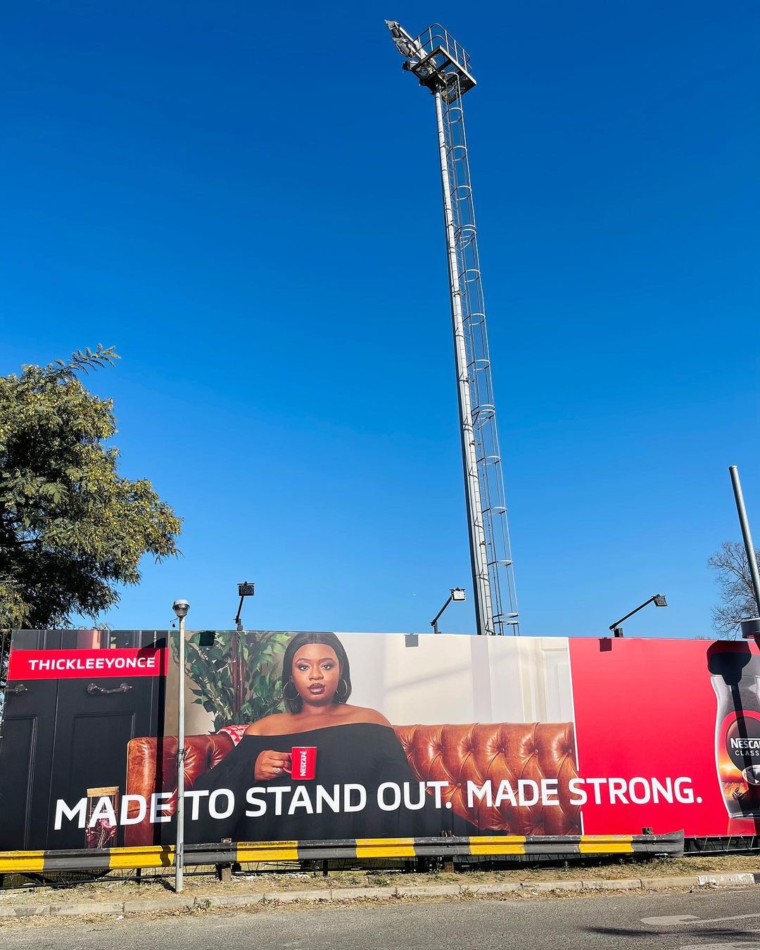 Mama I made it: Thick Leeyonce celebrates being on a billboard. Image: Instagram/Thick Leeyonce