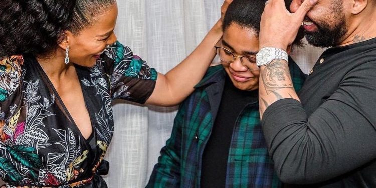 Connie Ferguson, Shona Ferguson and Alicia Ferguson celebrates Connie's birthday