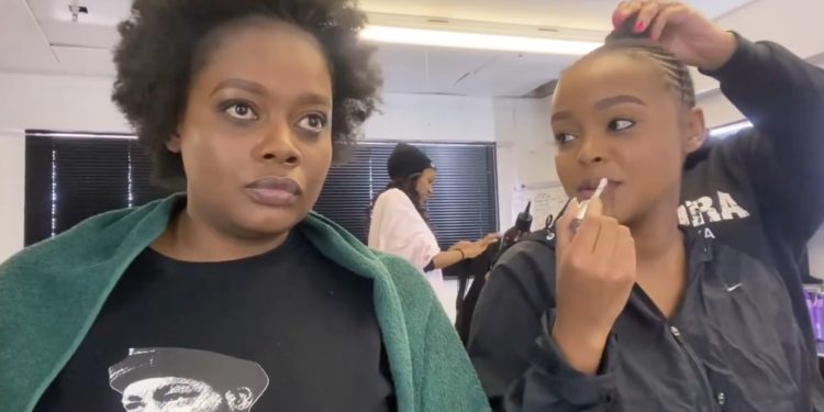 Make-up video of Gomora actresses Sibongile 'Nandipa Khubone' and Jackie 'Leera Mthethwa' ends with fireworks