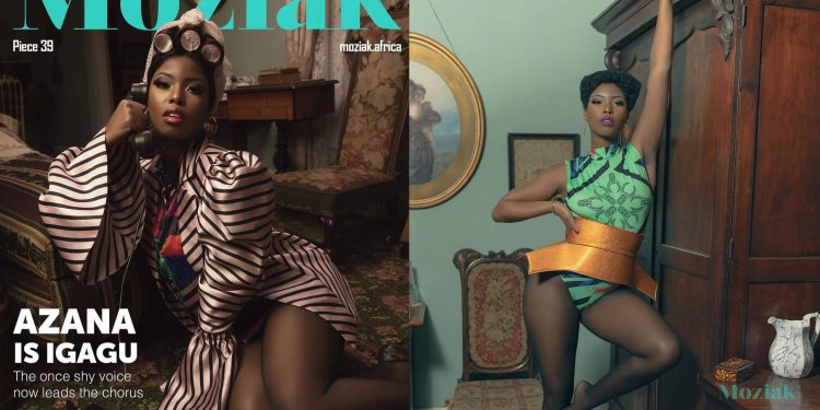 Azana graces the cover of Moziak Africa magazine by Blue Mbombo