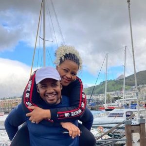 Mpumi Mpama and Noxy celebrating their 18th anniversary