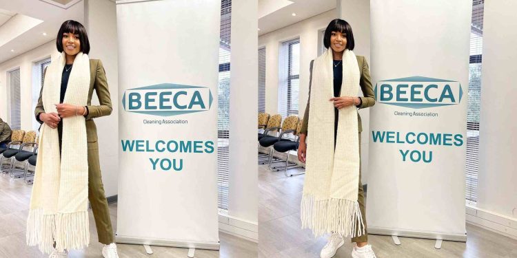 Model Blue Mbombo launched a new cleaning business