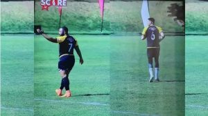 Cassper Nyovest and AKA playing football together. Image: Twitter