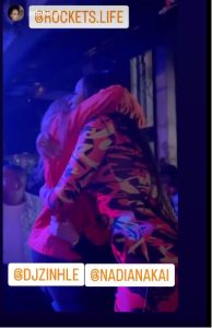 DJ Zinhle and Nadia Nakai hugging each other