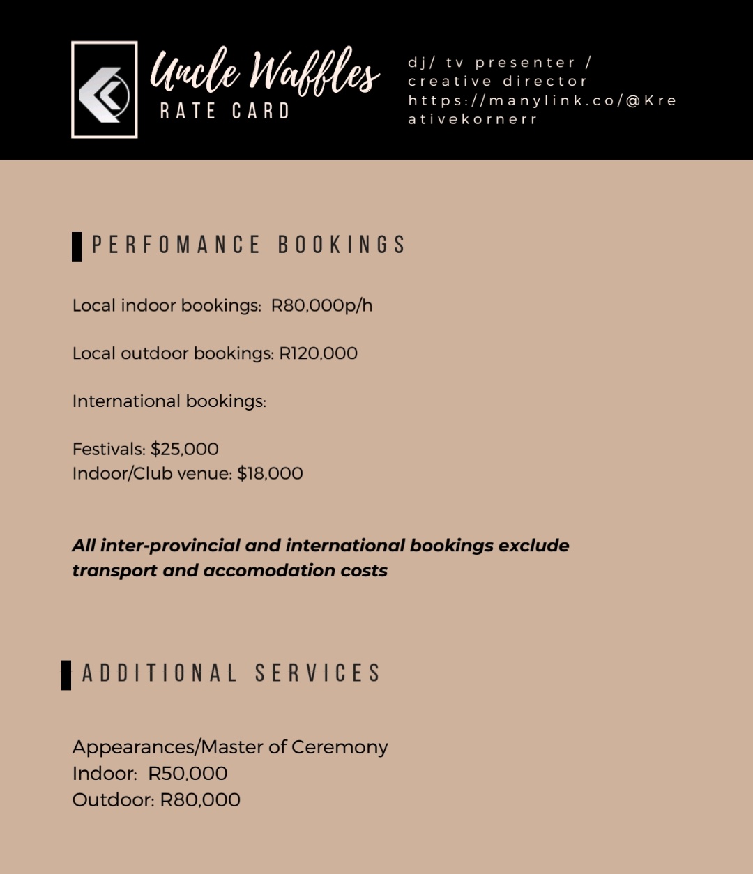 Uncle Waffles' rate card leaks and shocks Mzansi with R400,000 booking fee as she is set to make R5 million on European Tour