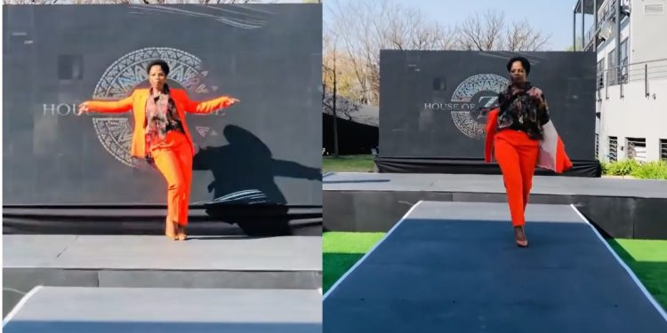 Faith from House of Zwide real name Winnie Ntshaba slays the runway with a fire catwalk