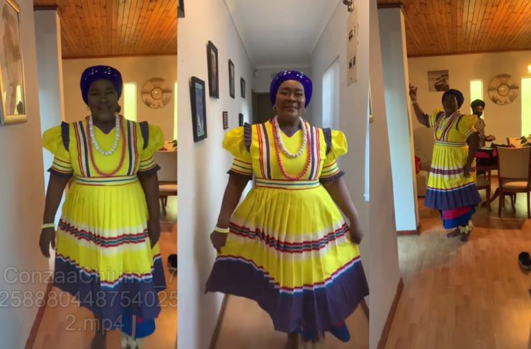 Watch: Gomora actress ‘Mam Sonto’ Connie Chiume’s modelling walk impresses Mzansi