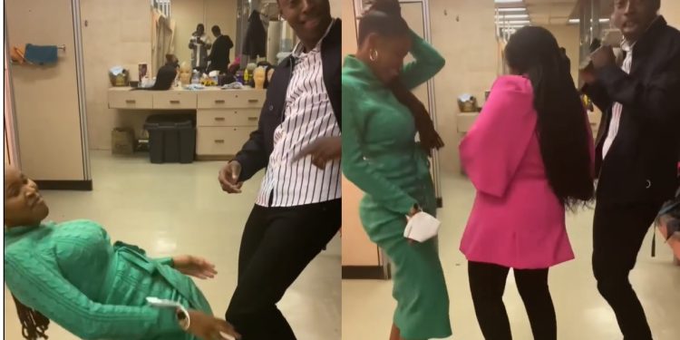 Susan and Vhutshilo welcome Zama to the family, through dance. Fun times on set