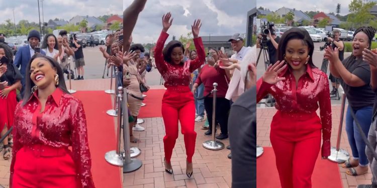 Watch: Thembi Seete's red carpet guard of honour fans' reception at the IdolsSA new season impress Mzansi.