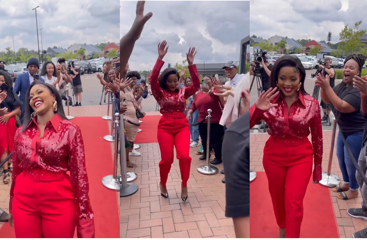 Watch: Thembi Seete's red carpet guard of honour fans' reception at the IdolsSA new season impress Mzansi.