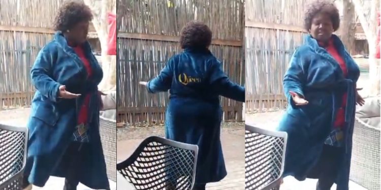 Watch The Queen actress Thembsie 'Sis Patty' Matu's bum-shaking dance moves while singing for herself