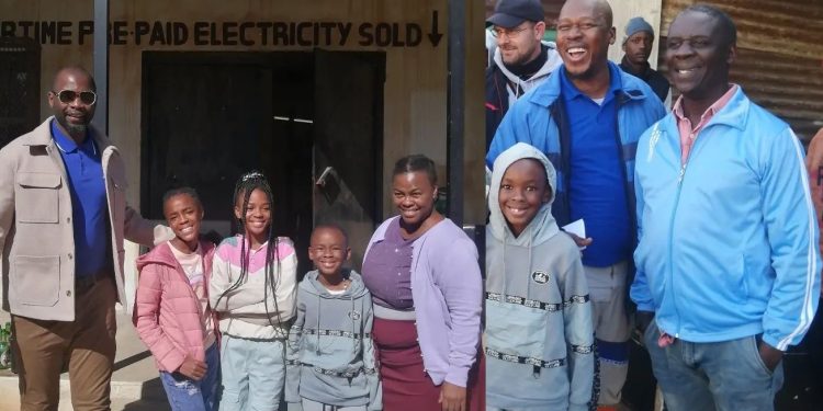 Family love in pictures: DiepCity actress Dawn Thandeka King's husband and children visit her on set to show their support.