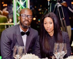 Enhle Mbali and Black Coffee in happier times