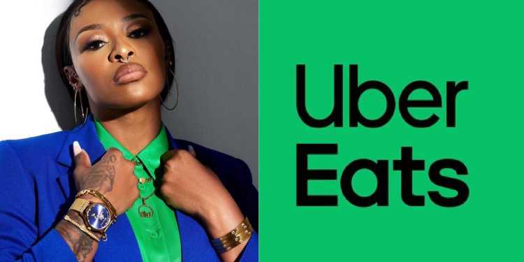 DJ Zinhle partners with Uber Eats to deliver her products