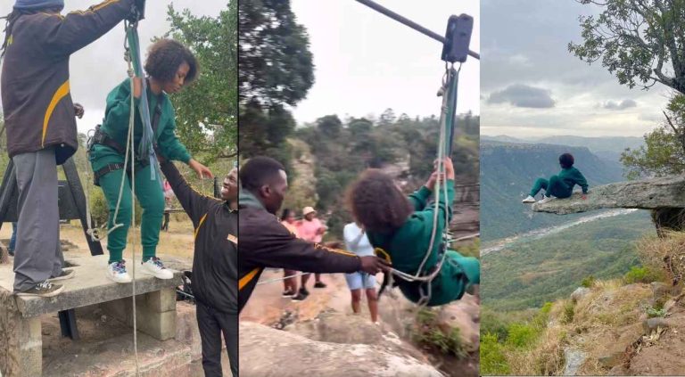 Facing her fears: House of Zwide actress Winnie Ntshaba’s recent outdoor adventure leaves friends and fans fearing for her life