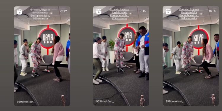 hen 52-year-old Connie Ferguson outclasses Sol Phenduka and Dineo Ranaka on ama2k dance moves.