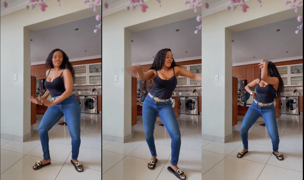 Thembi Seete trends for doing a TikTok dance
