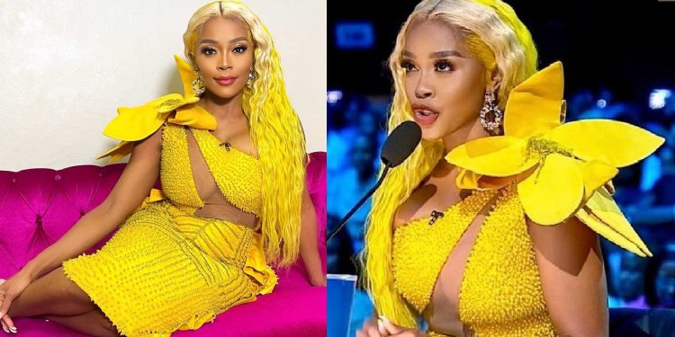 Gomora Actress Thembi Seete stuns Mzansi with blonde and yellow hairstyle
