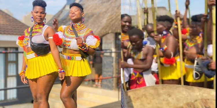Proud virgins Qwabe Twins take the dance floor at National Reed Dance