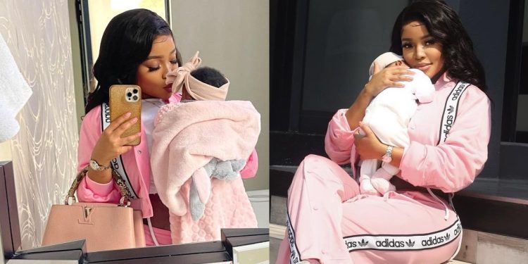 In pictures: Faith Nketsi finds bundles of joy in her baby as husband Nzuzo Njilo swims in debts