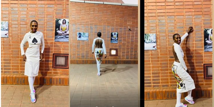 Celia Kunutu from Skeem Saam looks stunning as she rocks a backless outfit that reveals her body