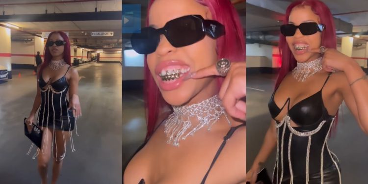 Faith from The River "Anele Zondo" shows off her expensive Gold Grillz