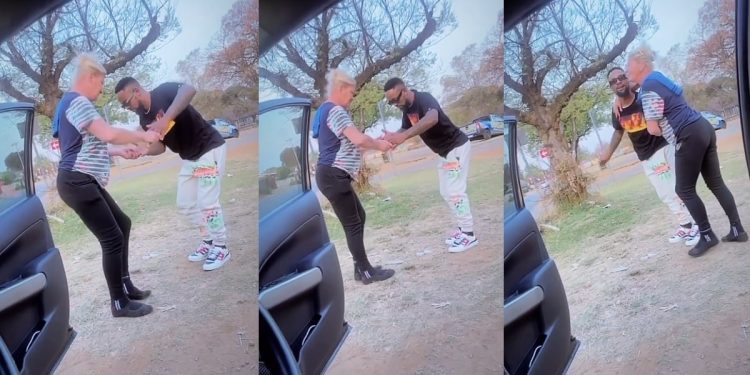 Is she a target? Video of SK Khoza's suspicious dance moves with a white old lady left Mzansi asking questions 