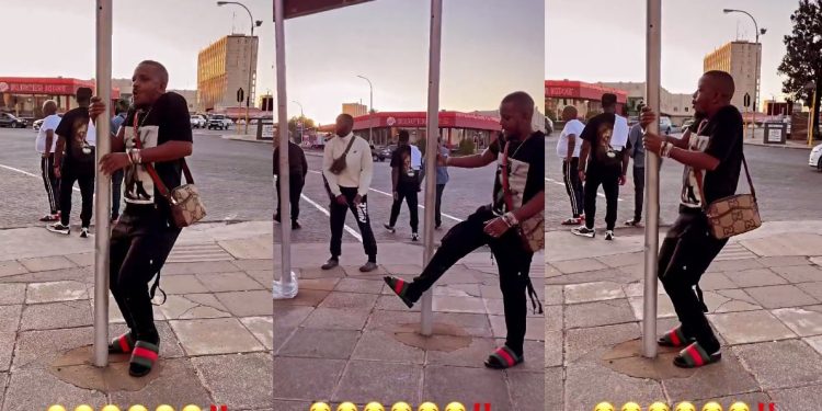 Siv Ngesi under threat: Watch as Kabza De Small joins the pole dancing industry with crazy moves