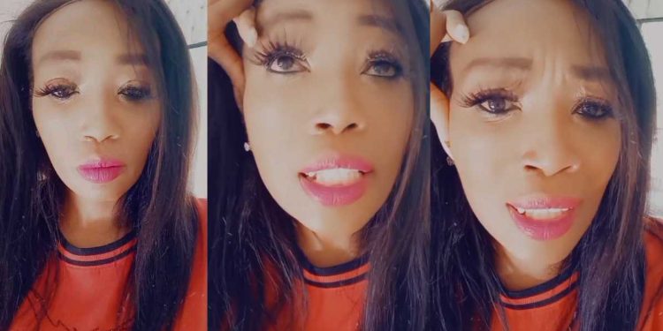 Sophie Ndaba addressing journalist