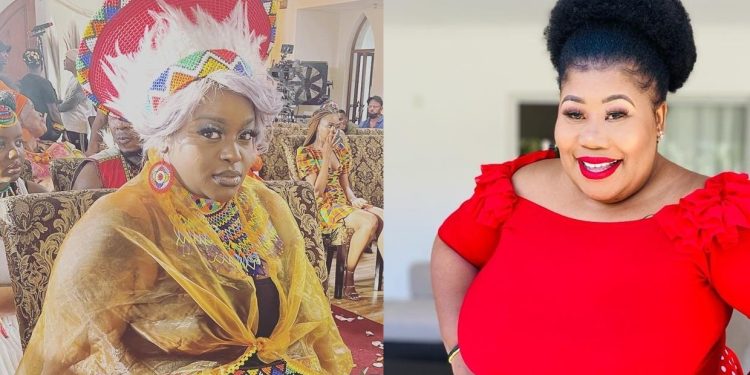 Actress Momo 'Vele Manenje' welcomes former The Queen actress 'Majali' Nomsa Buthelezi to DiepCity with fine dance moves