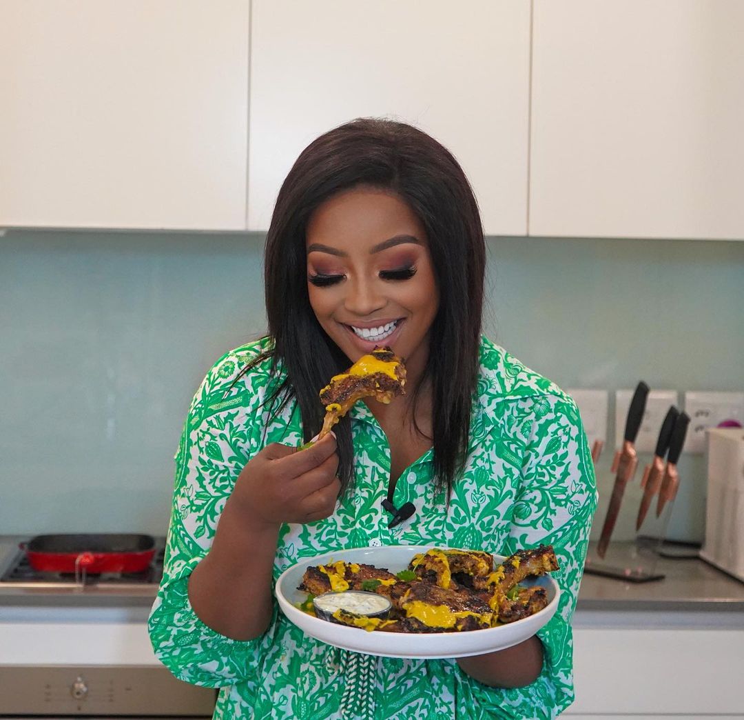 Lorna tasting a dish