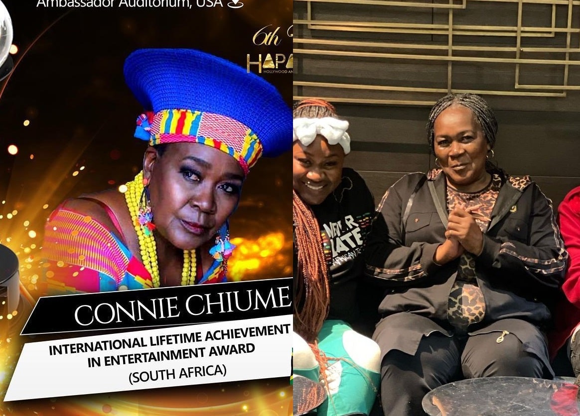 Veteran actress Connie Chiume waves goodbye to Mzansi as she leaves for ...