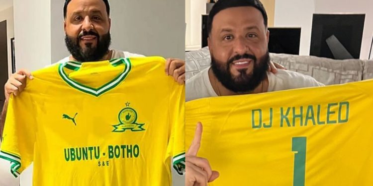 "They ain't believe in us - but DJ Khaled did" Pictures of big fan Khaled in Mamelodi Sundowns jersey goes viral