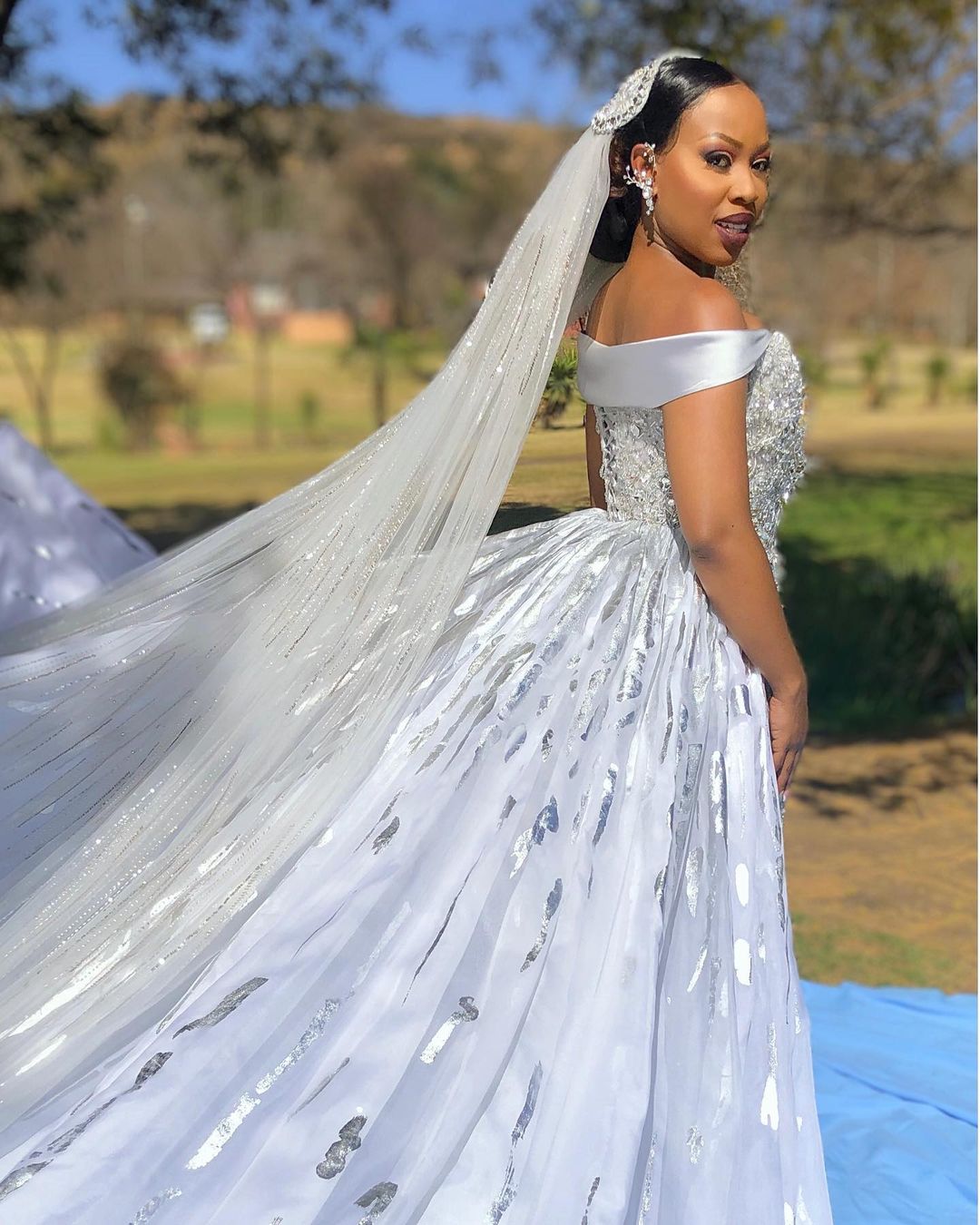 Fikile's wearing her show-stopping wedding gown on Generations. Image: Instagram