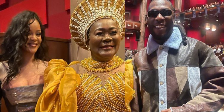 Gomora actress Connie Chiume with Rihanna and BurnaBoy - Source: Instagram