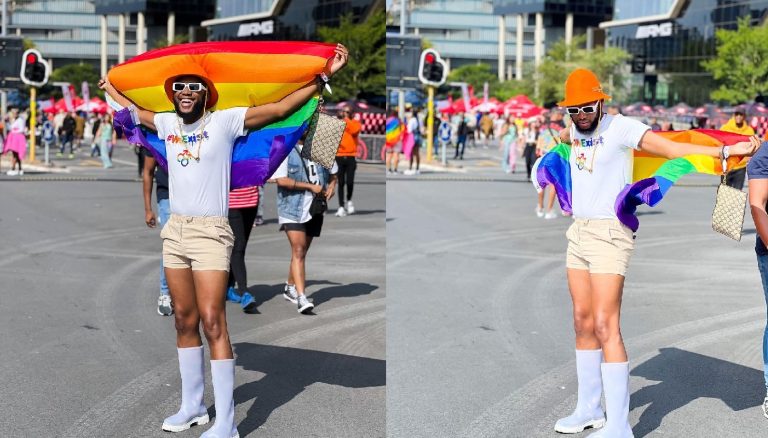 Pictures: Mohale Motaung in Johannesburg Pride Day amidst bomb threats from US embassy